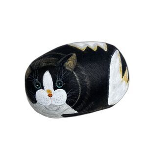 Painted Cat Block of Wood Decor by Garden Gate Designs Door Stop